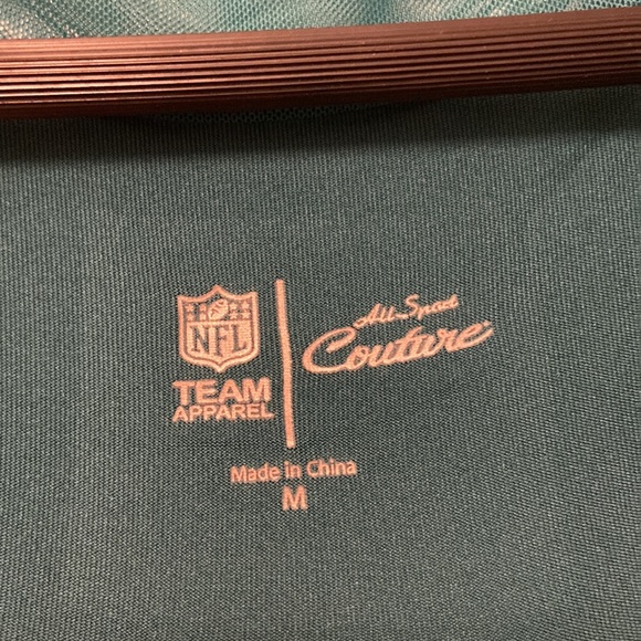 NWT New NFL Miami Dolphins Women's Aqua Green Long Sleeve Top Size Medium - Picture 4 of 6